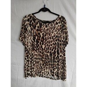 East 5th Woman Essentials Ladies Cheetah Print Blouse Size 2XL